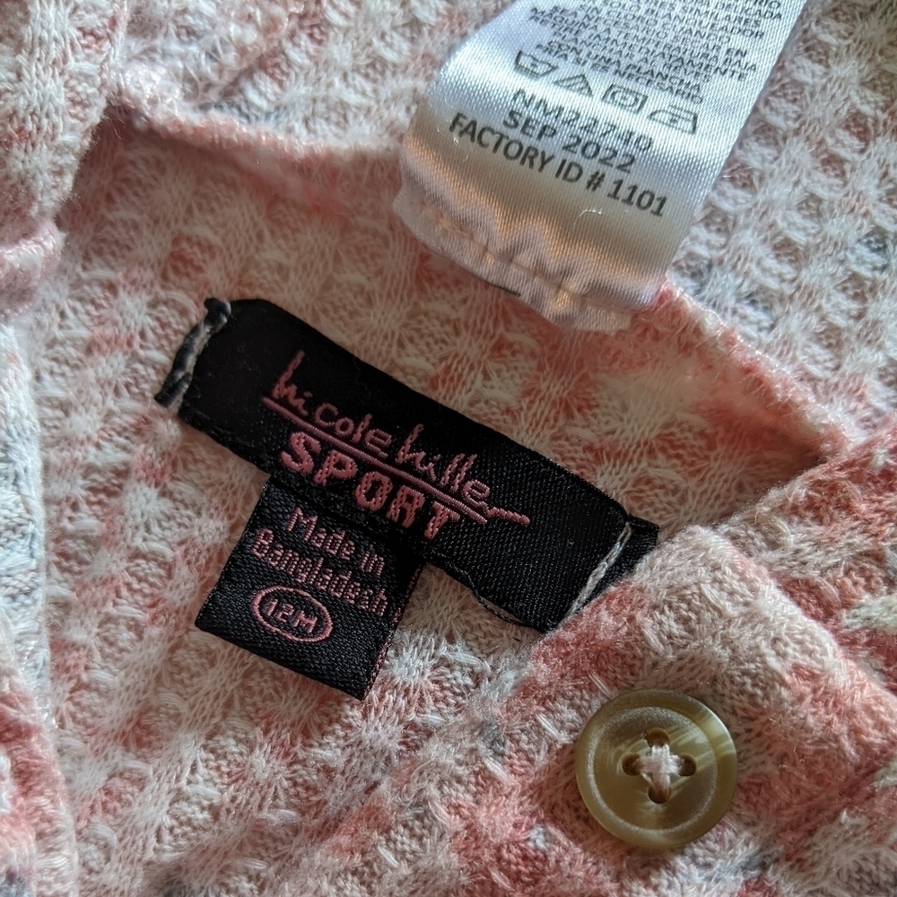 Nicole Miller Girls Long Sleeved Tops 12 Months and 24 Months Pink Floral - Picture 7 of 9